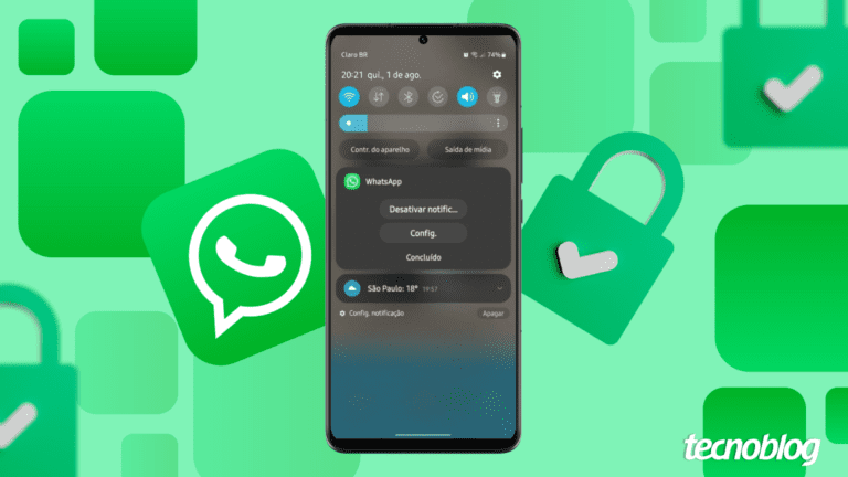 celular com icone do whatsapp ativado