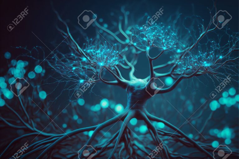 cerebro humano com conexoes brilhantes