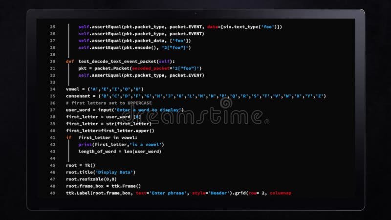 computador com codigo python na tela