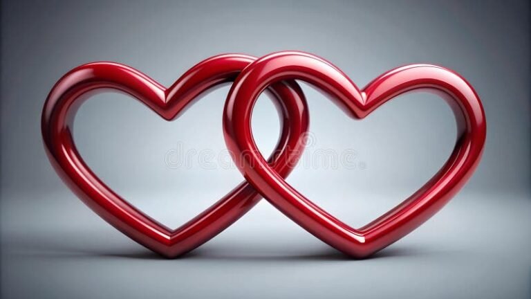 coracoes entrelacados simbolizando conexao emocional
