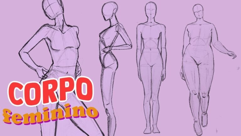Como Fazer um Esboço de Corpo Feminino Passo a Passo 30 desenho passo a passo de corpo feminino