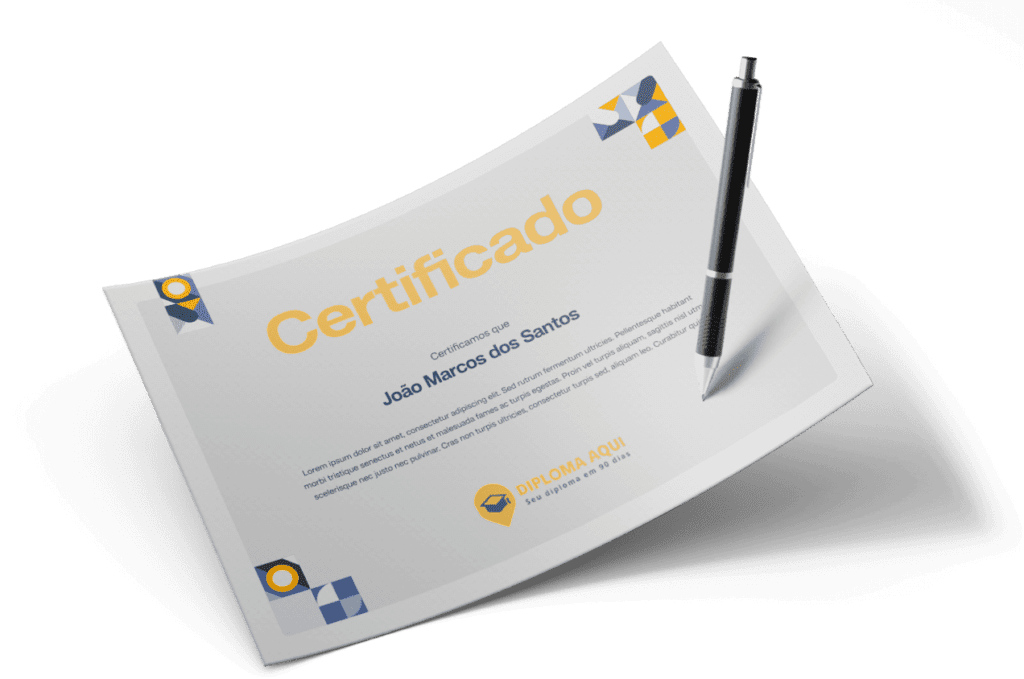 O que está escrito no diploma de um curso EAD 1 diploma de curso ead em fundo neutro