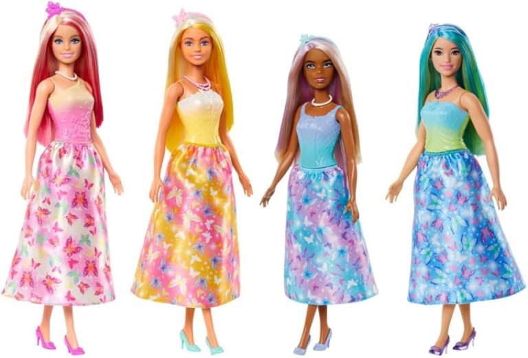 diversas barbies em exibicao colorida