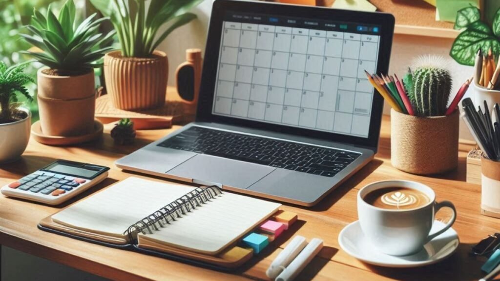 Qual é a descrição do cargo de assistente administrativo e suas funções 1 escrivaninha organizada com materiais de escritorio