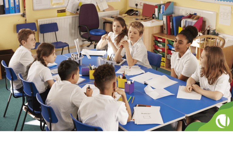estudantes em sala de aula praticando habilidades