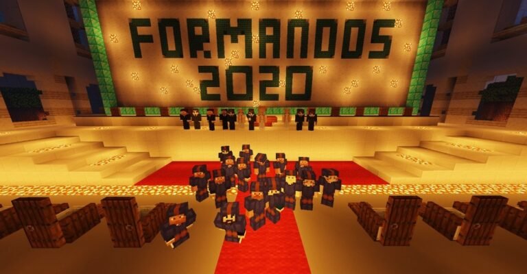 formatura virtual com alunos em celebracao