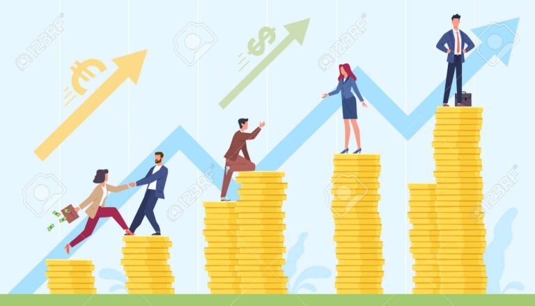 grafico de crescimento financeiro com moedas