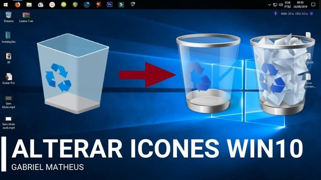 icone do youtube com uma lixeira