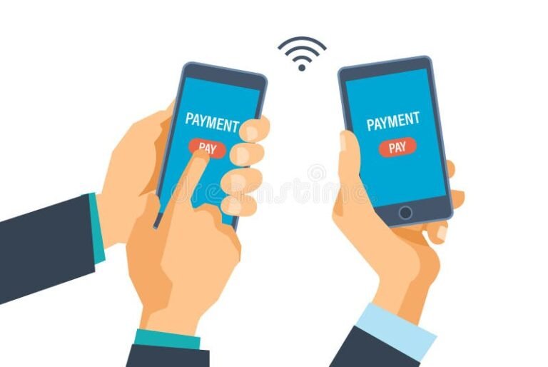 ilustracao de transacoes financeiras digitais 1