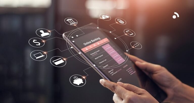 ilustracao de transacoes financeiras digitais 3