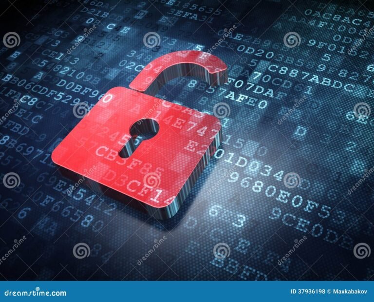 imagem de um cadeado digital aberto 1