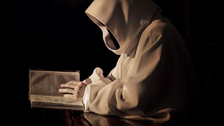 imagem de um monge contemplativo em oracao