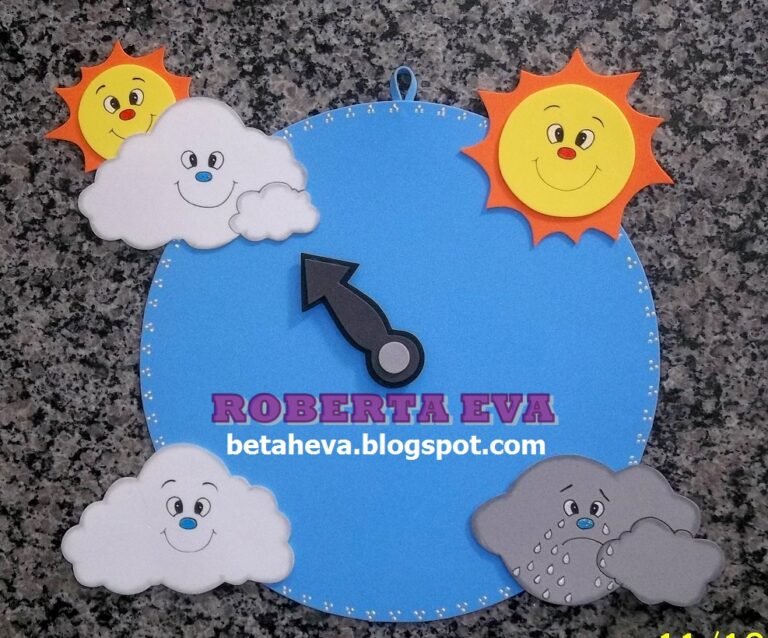 janelinha do tempo feita de eva colorido