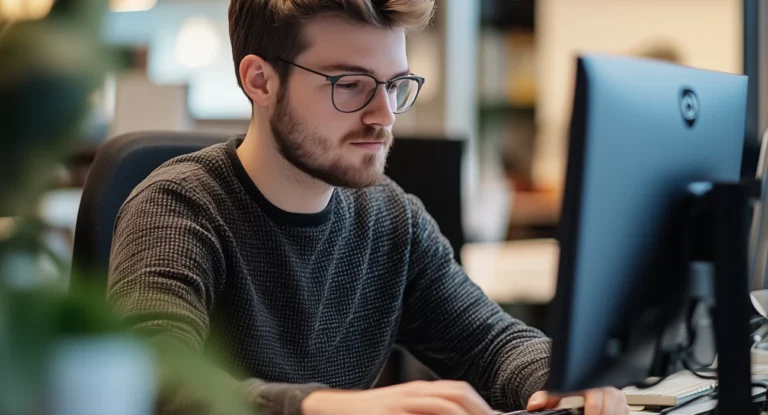 jovens profissionais em um ambiente de trabalho moderno