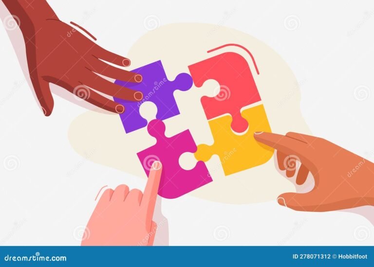 maos resolvendo quebra cabeca colorido