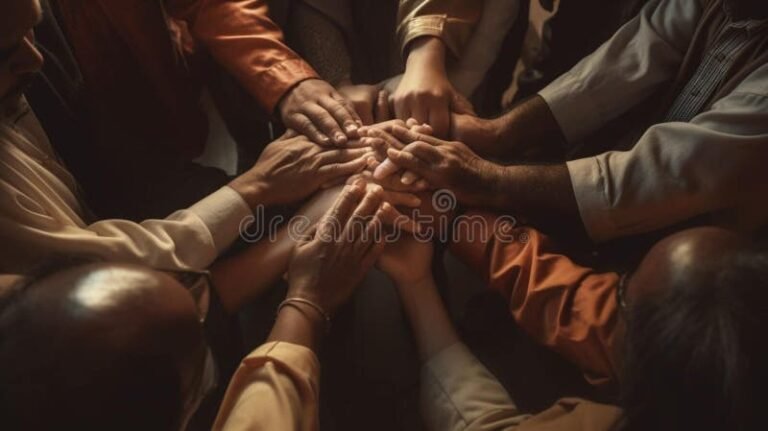 maos unidas simbolizando colaboracao e conexao