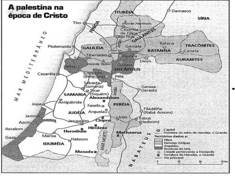 Quem Eram os Governantes da Palestina Durante a Época de Jesus 15 mapa antigo da palestina na epoca de jesus
