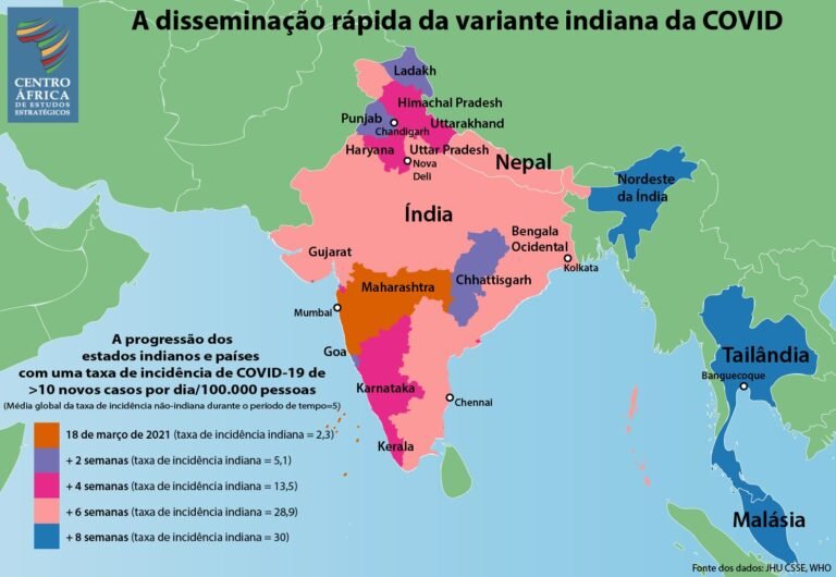 mapa da africa com crescimento populacional destacado