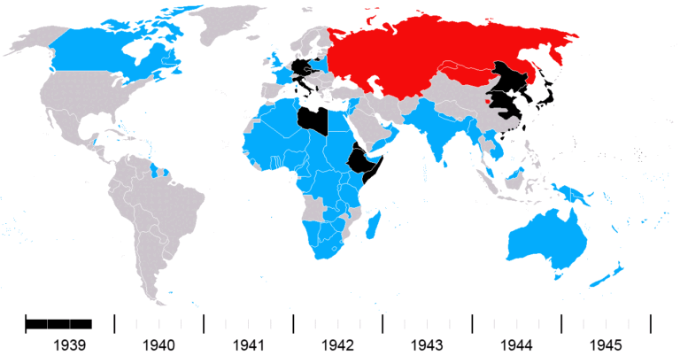 mapa da segunda guerra mundial com detalhes