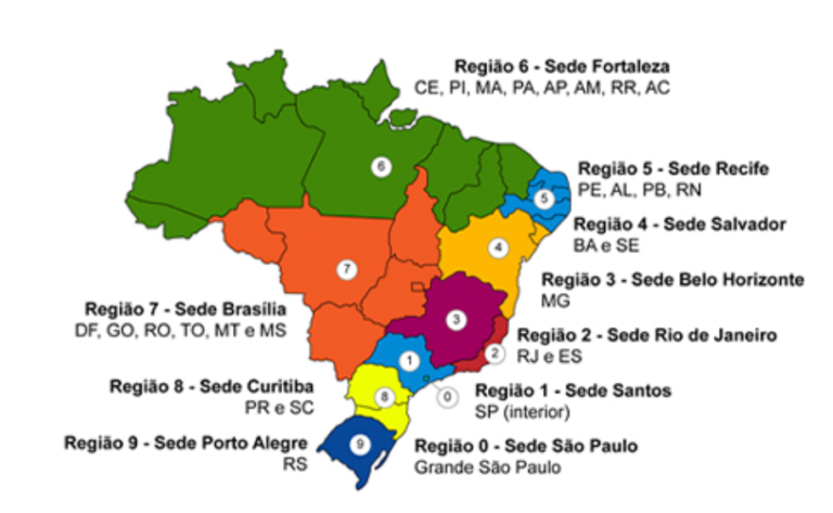 mapa de sao paulo com codigos postais