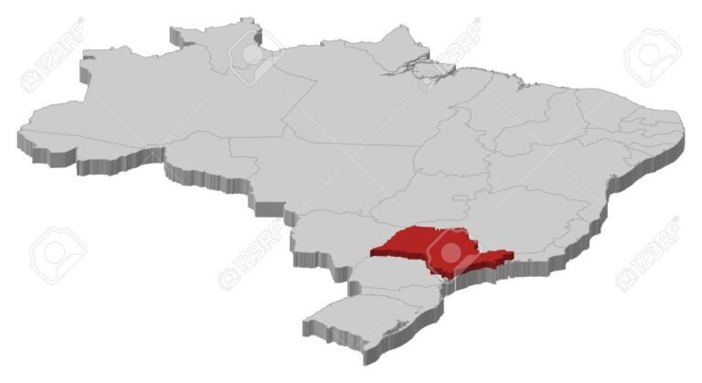 mapa do brasil destacando sao paulo