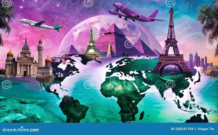 mapa estilizado de uma cidade vibrante