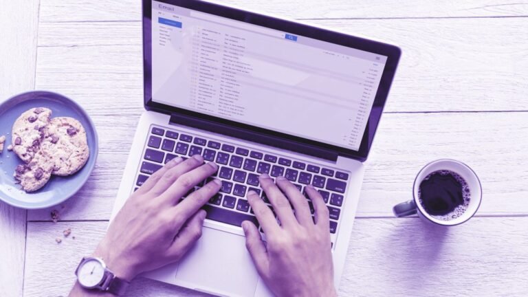 Como Acessar o E-mail Institucional da Seduc Goiás 15 pessoa acessando e mail em um laptop