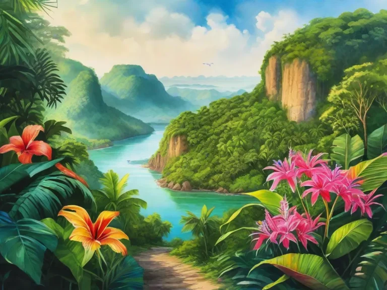 pintura vibrante do brasil tropical