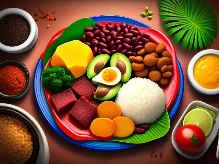 prato cheio de comida colorida e vibrante