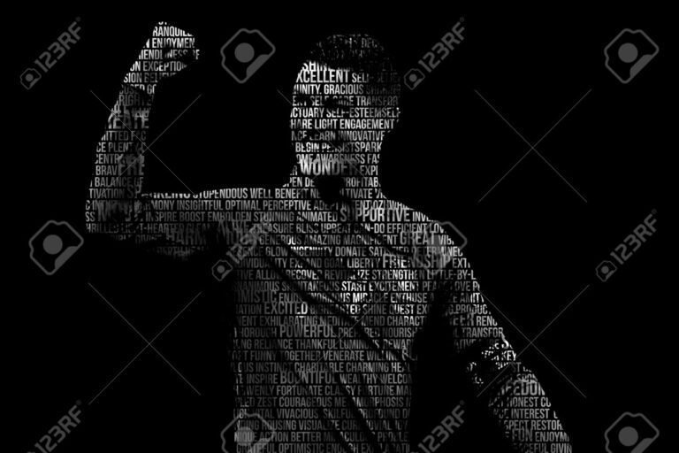 silhueta de pessoa em fundo digital