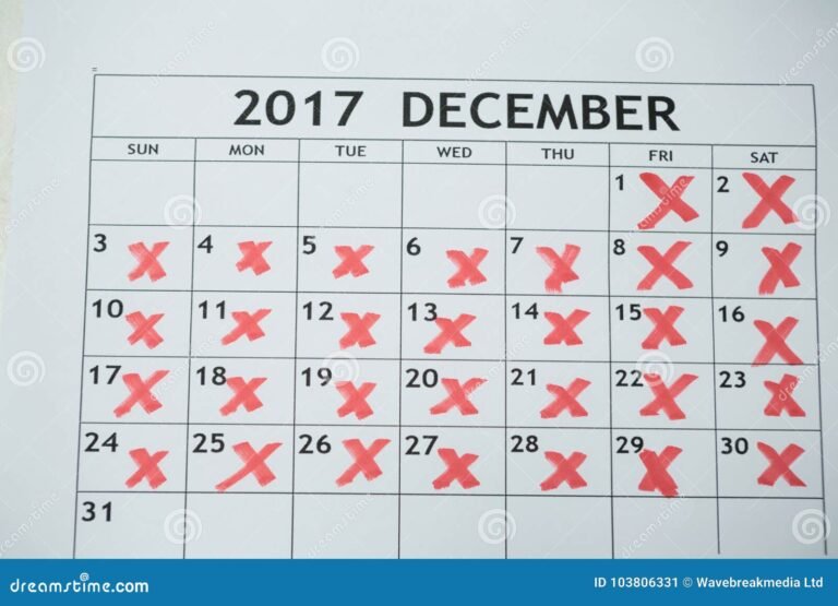 Quantos Dias Dura o Aviso Prévio e Como Ele Funciona 25 um calendario com dias marcados