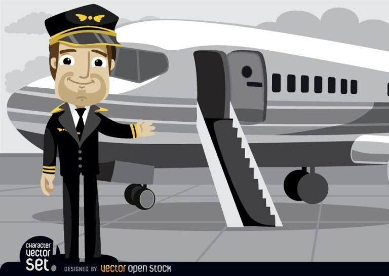 um piloto em frente a um aviao