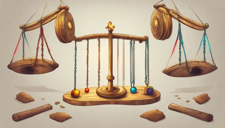 uma balanca simbolizando principios e valores