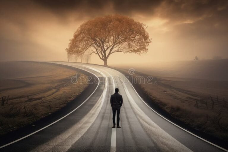 uma estrada sinuosa em meio a natureza