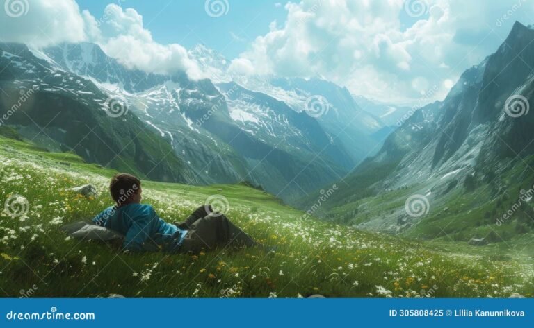 uma pessoa no vale cercada por montanhas